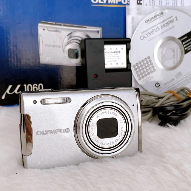 OLYMPUS Μ1060 SILVER Compact Digital Camera Tested Working Seller