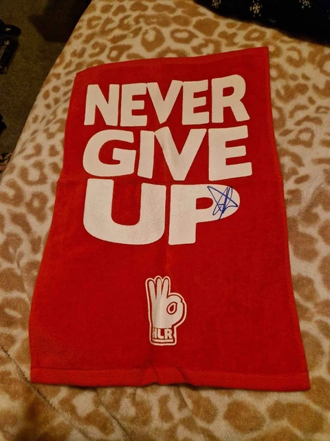 John cena signed hand towel comes with wwe coa
