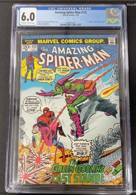 Amazing Spider-Man #122 CGC 6.0 Death of Green Goblin 1973
