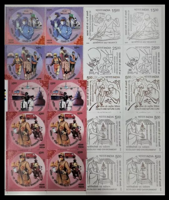 Indischem 2020 Komplettes Jahr Packung 55 Verschiedene Gedenk Briefmarken Block 2