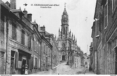 S1468 cpa 18 Chateauneuf sur Cher - Grande rue