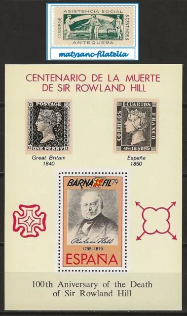 España 1979. Hojita "Centenario De La Muerte De Sir Roland Hill". Mnh***