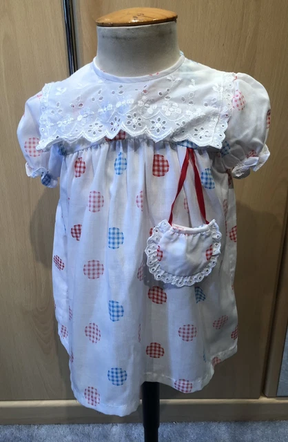 Vintage White  Baby Dress 6-12 months