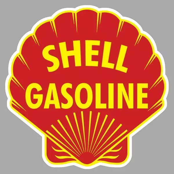 SHELL GASOLINE Sticker vinyle laminé