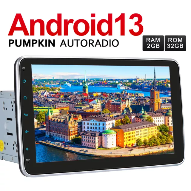 Pumpkin 10.1" IPS Android 13 Autoradio 2 DIN GPS NAVI DAB Bluetooth RDS USB WiFi