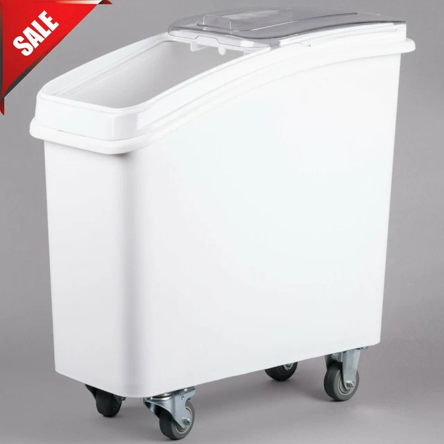 21 Gallon Dry Ingredient Rolling Storage Bin Container Restaurant Flour Bins