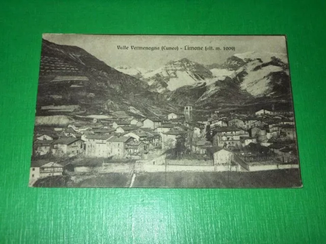 Cartolina Valle Vermenagna ( Cuneo ) - Limone - Panorama 1918