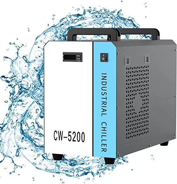 CW5200 Laser Industrial Water Chiller for CO2 Cutter tube laser Engraver 50-150W
