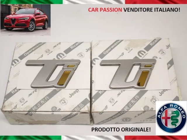 Scritta Logo TI ALFA ROMEO GIULIA STELVIO GIULIETTA Emblema Stemma COPPIA