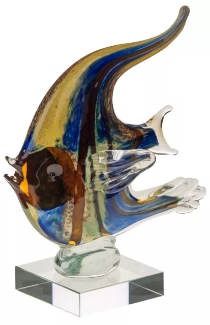 Figure poisson sculpture en verre murano style antique murano 22cm