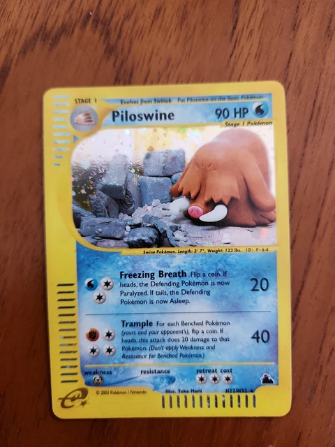 Pokémon TCG Piloswine Skyridge H22 Holo Holo Rare