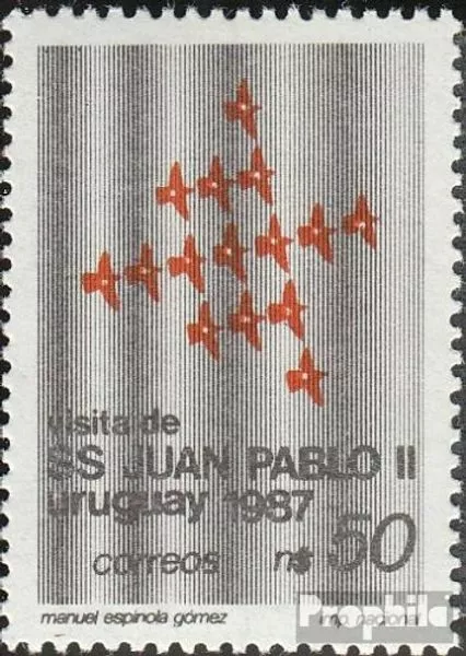 Uruguay 1757 (kompl.Ausg.) postfrisch 1987 Papst Johannes Paul II.