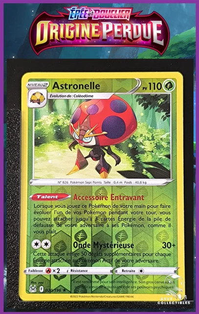 Coffret De 10 Cartes Pokémon - Série Épée Et Bouclier Origine Perdue, Carte Holo Reverse Hyporoi 37/196 - Pour Collectionneurs Et Joueurs