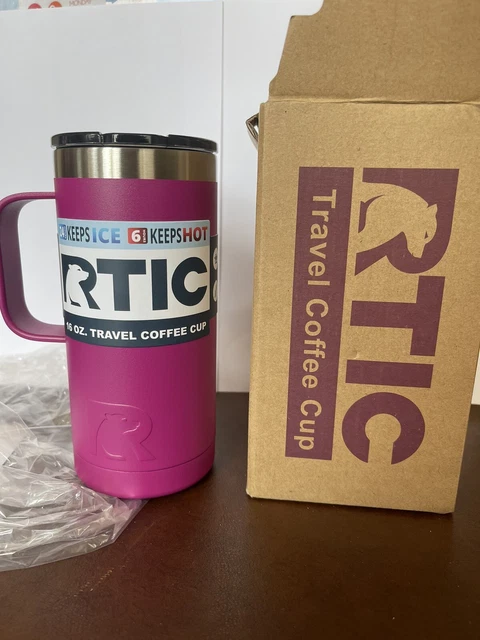 RTIC 16 Oz Stainless Steel Travel Coffee Cup Vacuum Insulated Tumblers/Mugs
