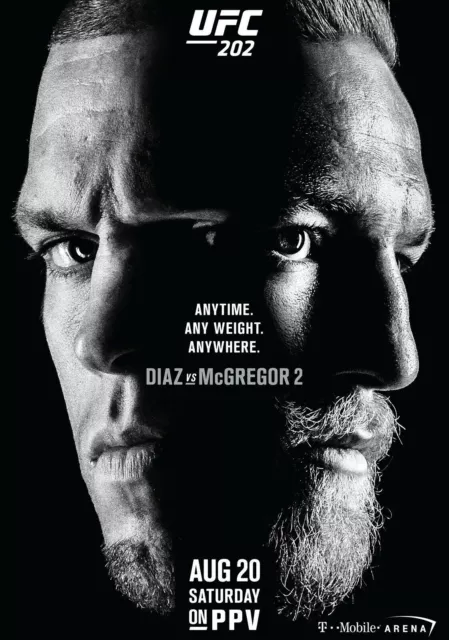 UFC 202 Conor McGregor vs. Nate Diaz II Poster 260gsm various sizes
