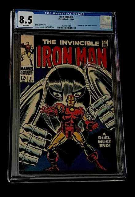 Iron Man #8 CGC 8.5 White Pages Gladiator Appearance Marvel 1968