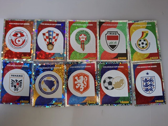 10 X PANINI FIFA World Cup 2026 All Foil Badge Stickers 4 99 10-x-panini-fifa-world-cup-2026-all-foil-badge-stickers-4-99