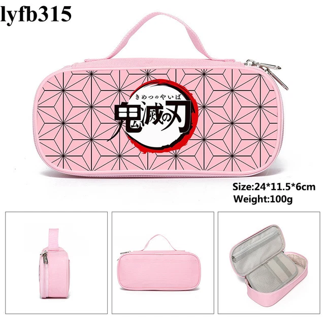 DEMON SLAYER KAMADO Nezuko Anime Student Pink Pencil Pen Case Bag