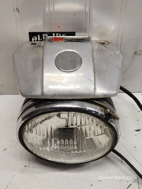 Harley Davidson Ironhead Sportster Early Guide Headlight With Visor