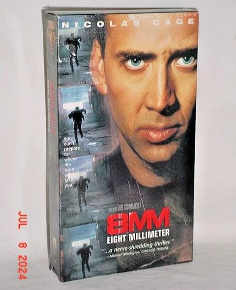 8MM EIGHT MILLIMETER Vhs 1999 Nicolas Cage Joaquin Phoenix Gandolfini ...