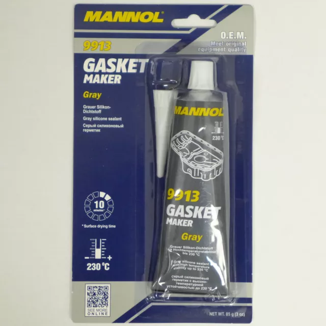 Mannol 9913 Gasket Maker Grey Silicone Sealant Grey 85g