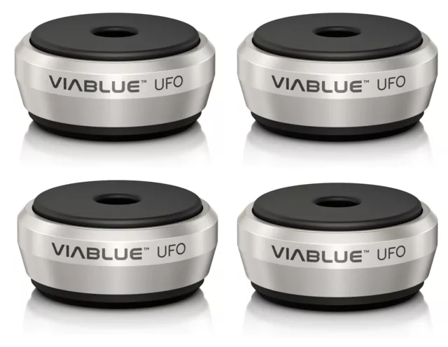 ✅Viablue "UFO" Absorber silber / HighEnd-Vibrationsdämper / 4er Set/...100 kg!✅