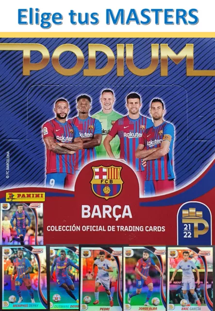 Elige tus cromos PANINI PODIUM FC BARCELONA serie "MASTERS" Foil