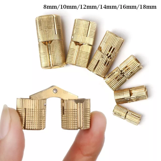 1pc Hardware Invisible Door Brass Hinges Hidden Furniture Hinges Cylindrical