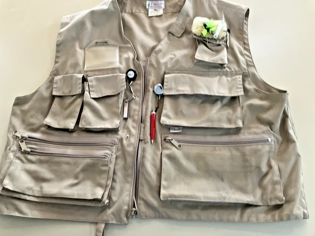 Gilet De Pêche Vintage Orvis Homme, Couleur Kaki, Taille XL, 25 Poches, Super Tac-L-Pac