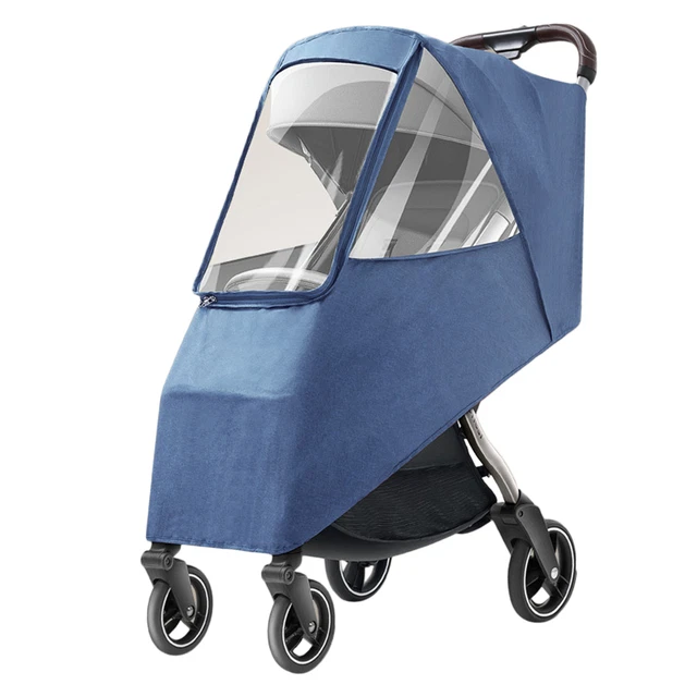 (Linen Blue)Stroller Raincoat Stroller Protector Breathable For Rainy Day