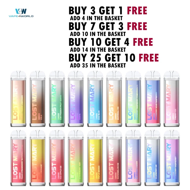 LOST MARY QM600 Disposable Vape Kit By Elf Bar Bloody Mary Elux 20mg