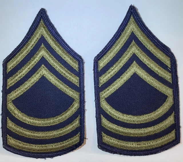 WWII US ARMY Master Sergeant Patch Matching Pair Military Insignia