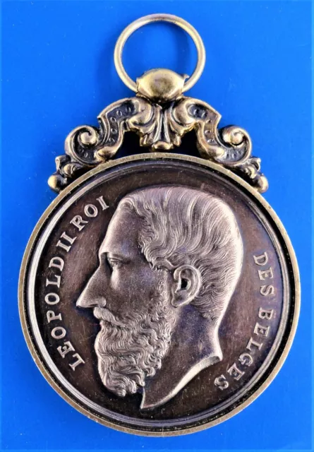 Belgium  medal. LEOPOLD II ROI DES BELGES  Ø 50,0mm-44,40gr