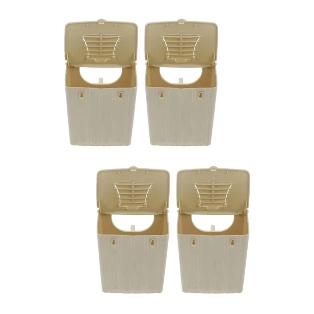 4 piezas caja de incubación de pájaros de plástico para pájaros colgantes casa para dormir