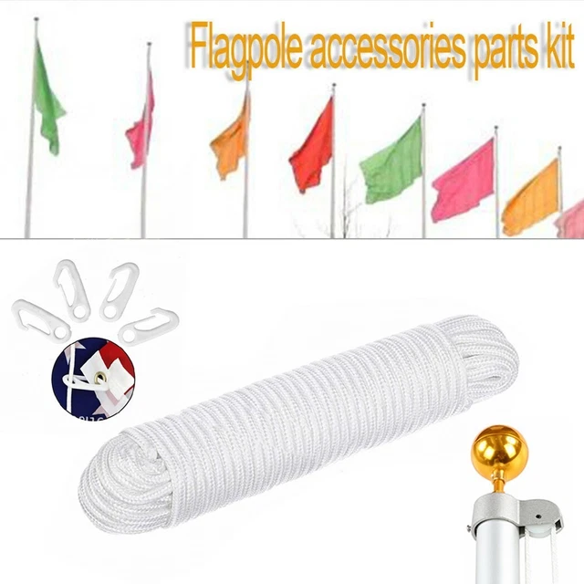 Pommeau Doré Pour Mât De Drapeau Intérieur - Pièce De Finition - Plastique - Compatible Divers Mâts