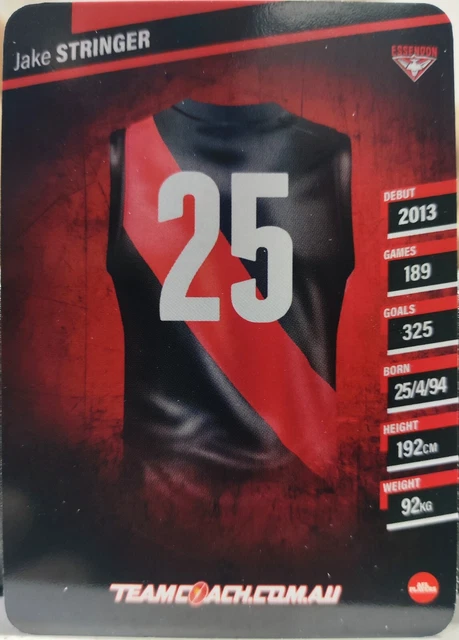 2024 TEAMCOACH ESSENDON Jake Stringer Common Base # 143 Card Team Coach ...
