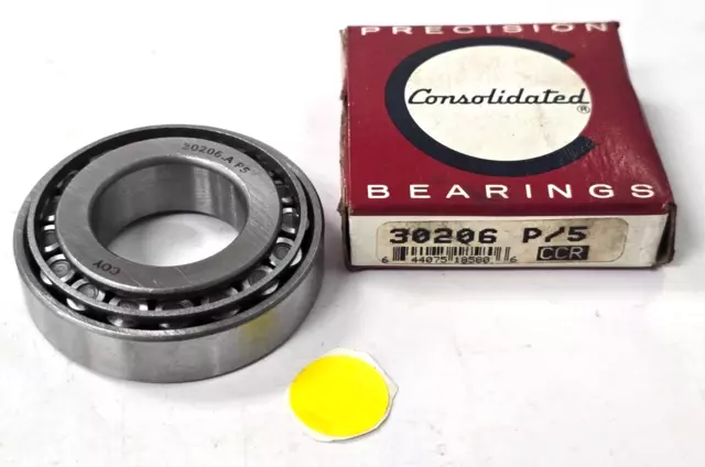 Consolidated Precision Bearing 30206 P/5; I.d. 30Mm; O.d 62Mm; Width 18Mm