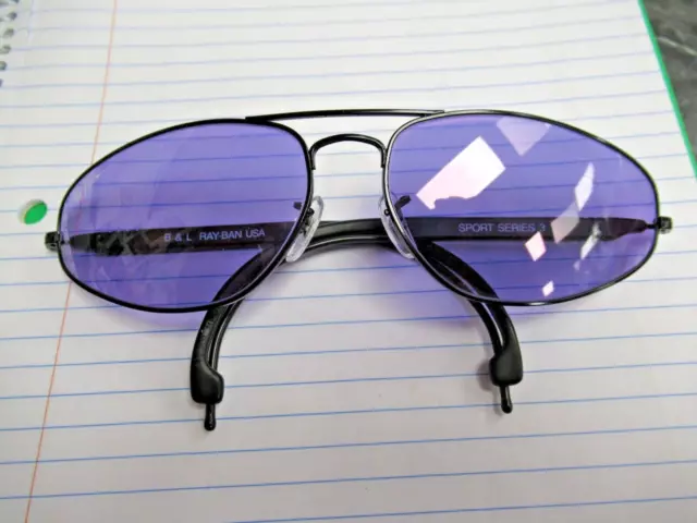 NOS B&L Ray Ban USA W1739 67mm Sport Series 3 Purple Lenses Chromax Sunglasses