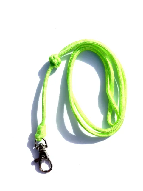 Turks Head Knot Design Lime Green Dog Whistle Lanyard - For ACME Whistle