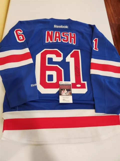 RICK NASH signed licensed RANGERS jersey JSA COA SIZE MEDIUM