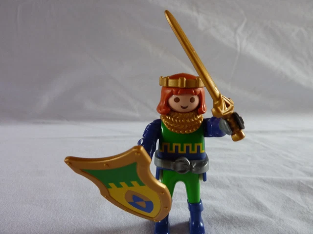 PLAYMOBIL 6874 CHEVALIER Noir Chevalier Argent Complet Château Roi EUR
