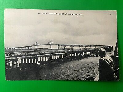 Chesapeake Bay Bridge, Annapolis, Maryland MD Postcard ~ DB, Unposted