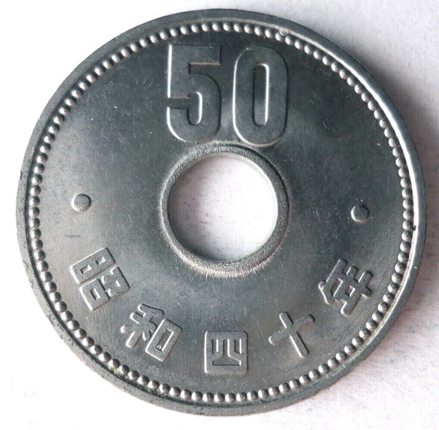 1965 JAPAN 50 YEN - Excellent Coin - FREE SHIP - Bin #341
