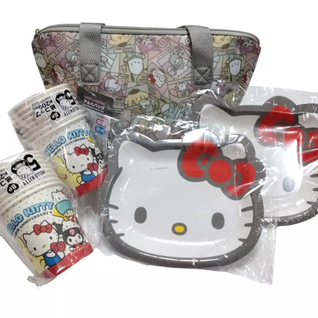 Sanrio Hello Kitty Picnic Set A Lunch Bag Paper cup&dish Economy Free Shipping