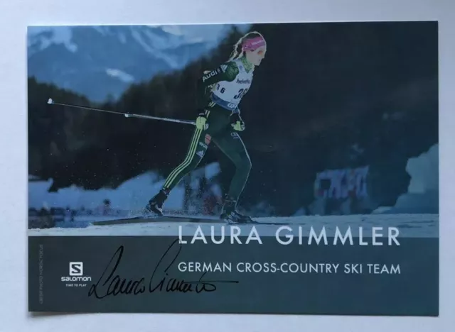 orig. Autogrammkarte Skilanglauf Laura Gimmler