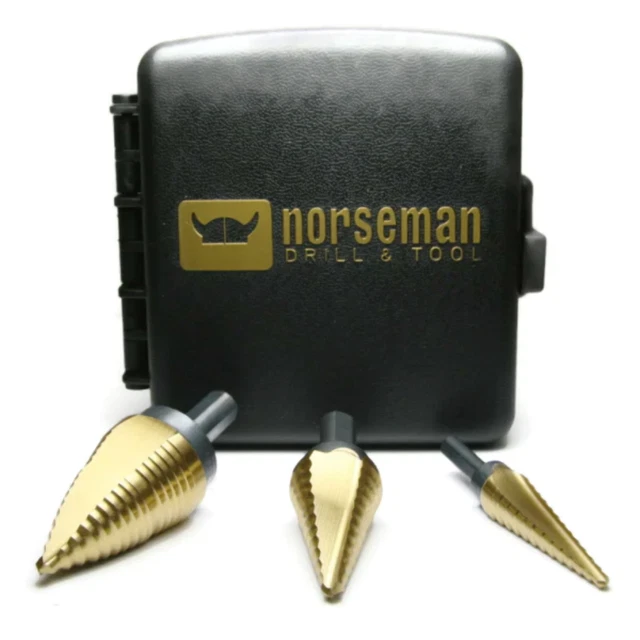 Norseman 01831 Ultra Bit™ Multi-Diameter TiN Step Drill Bit Set
