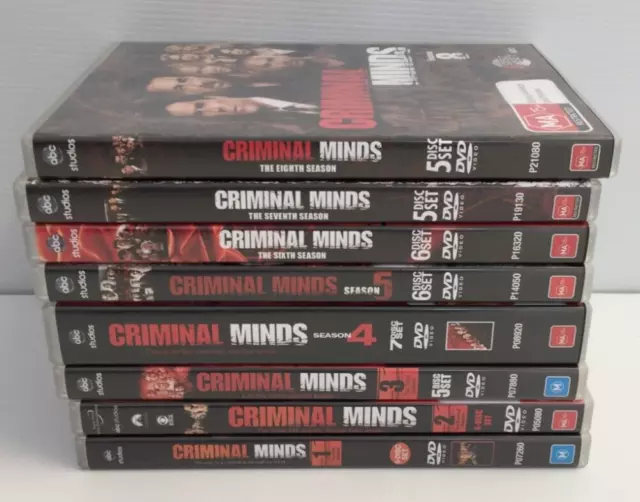 Criminal Minds Complete Seasons 1,2,3,4,5,6,7,8 Tv Series Dvd  Region 4 Pal