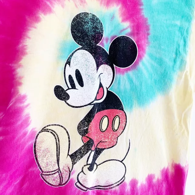 UO x Disney Mickey Mouse Multicolor Tie Dye Oversized Tee Shirt Medium 2