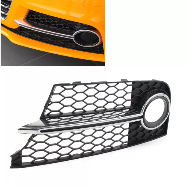Front Bumper Honeycomb Mesh Fog Light Grille Cover For Audi TT MK2 S-LINE TTS