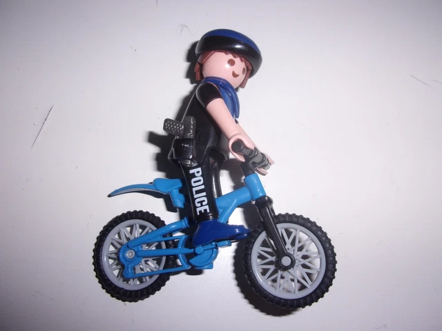 Playmobil Policier + Vélo VTT Et Accessoires – Figurine Neuve, Thème City, Made In Germany
